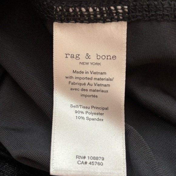 Rag & Bone Velvet Black Cropped Hoodie Relaxed Fit Sweater Small - Picture 11 of 14